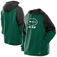 New York Jets Combine Authentic Color Block Raglan Pullover Hoodie | NFL Outlet