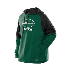 New York Jets Combine Authentic Color Block Raglan Pullover Hoodie | NFL Outlet