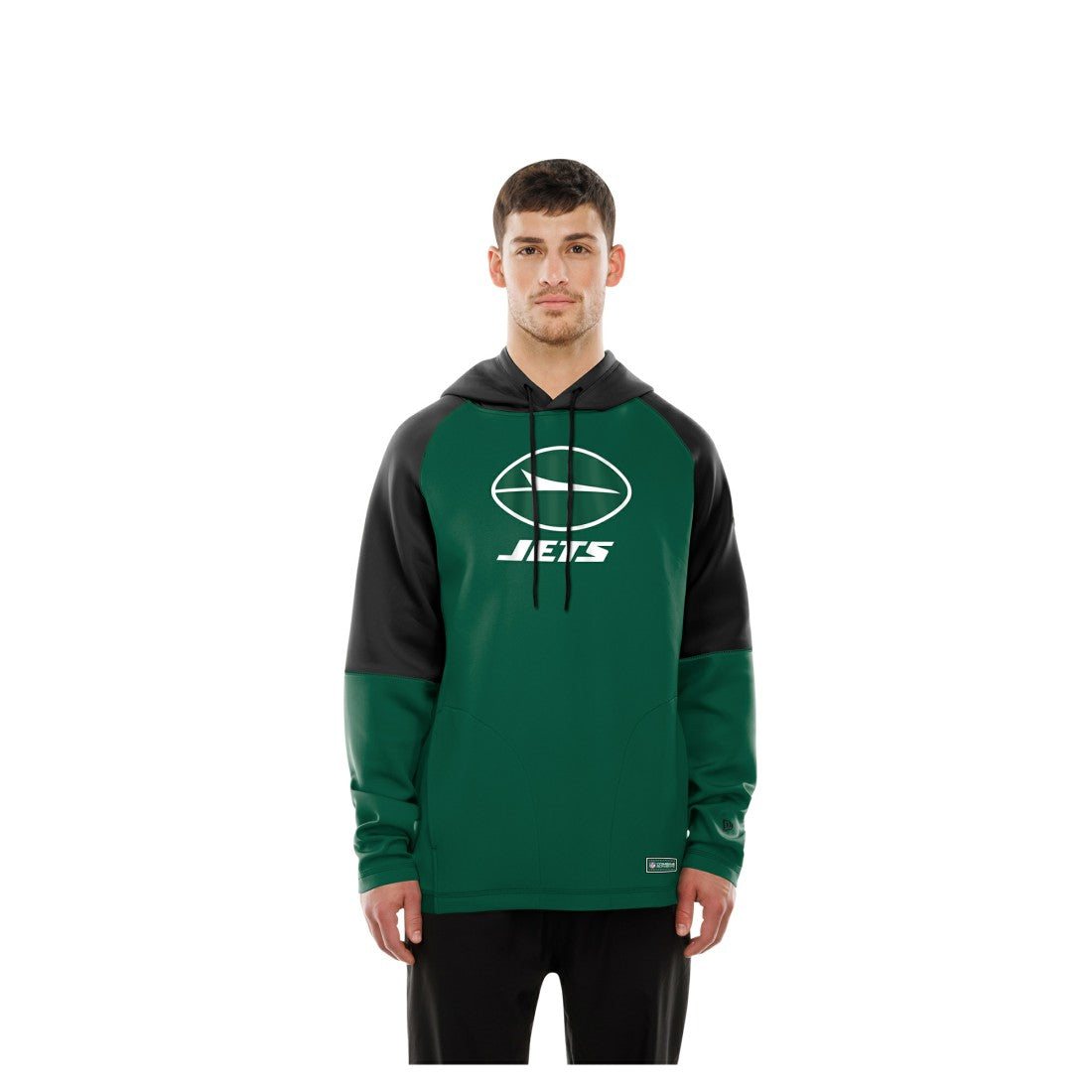 New York Jets Combine Authentic Color Block Raglan Pullover Hoodie | NFL Outlet