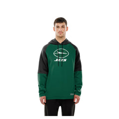 New York Jets Combine Authentic Color Block Raglan Pullover Hoodie | NFL Outlet