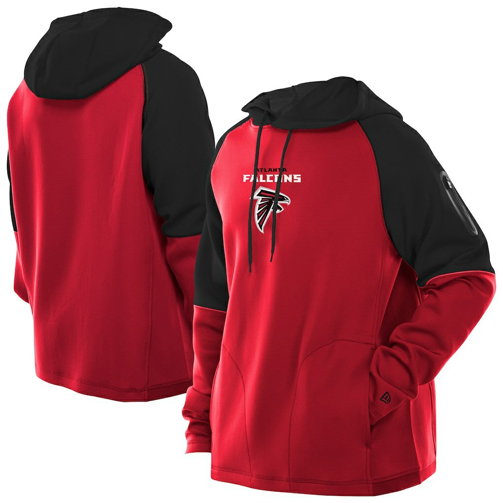 Atlanta Falcons Combine Authentic Color Block Raglan Pullover Hoodie | NFL Outlet