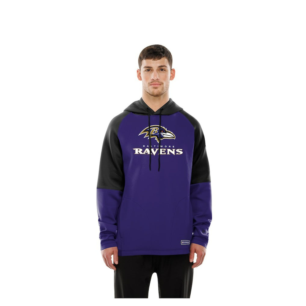 Baltimore Ravens Combine Authentic Color Block Raglan Pullover Hoodie | NFL Outlet