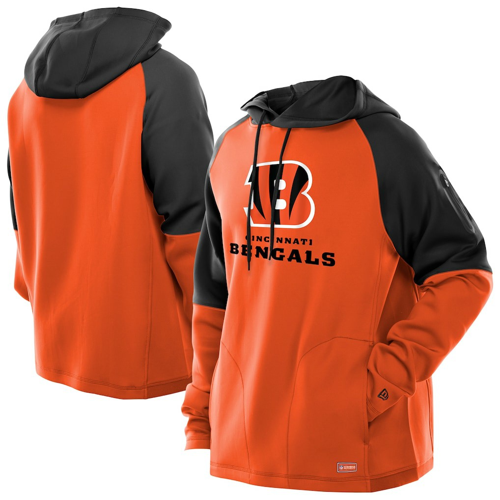 Cincinnati Bengals Combine Authentic Color Block Raglan Pullover Hoodie | NFL Discount