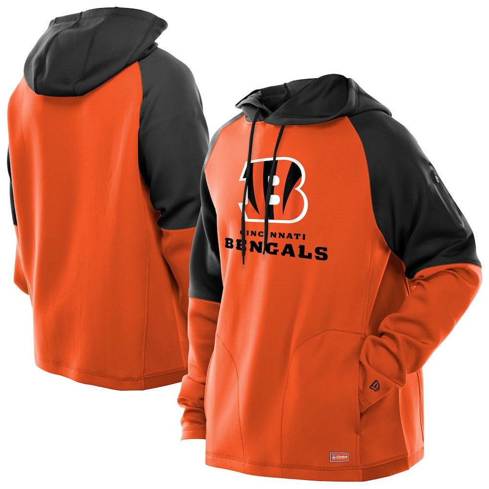 Cincinnati Bengals Combine Authentic Color Block Raglan Pullover Hoodie | NFL Discount