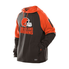 Cleveland Browns Combine Authentic Color Block Raglan Pullover Hoodie | NFL Outlet