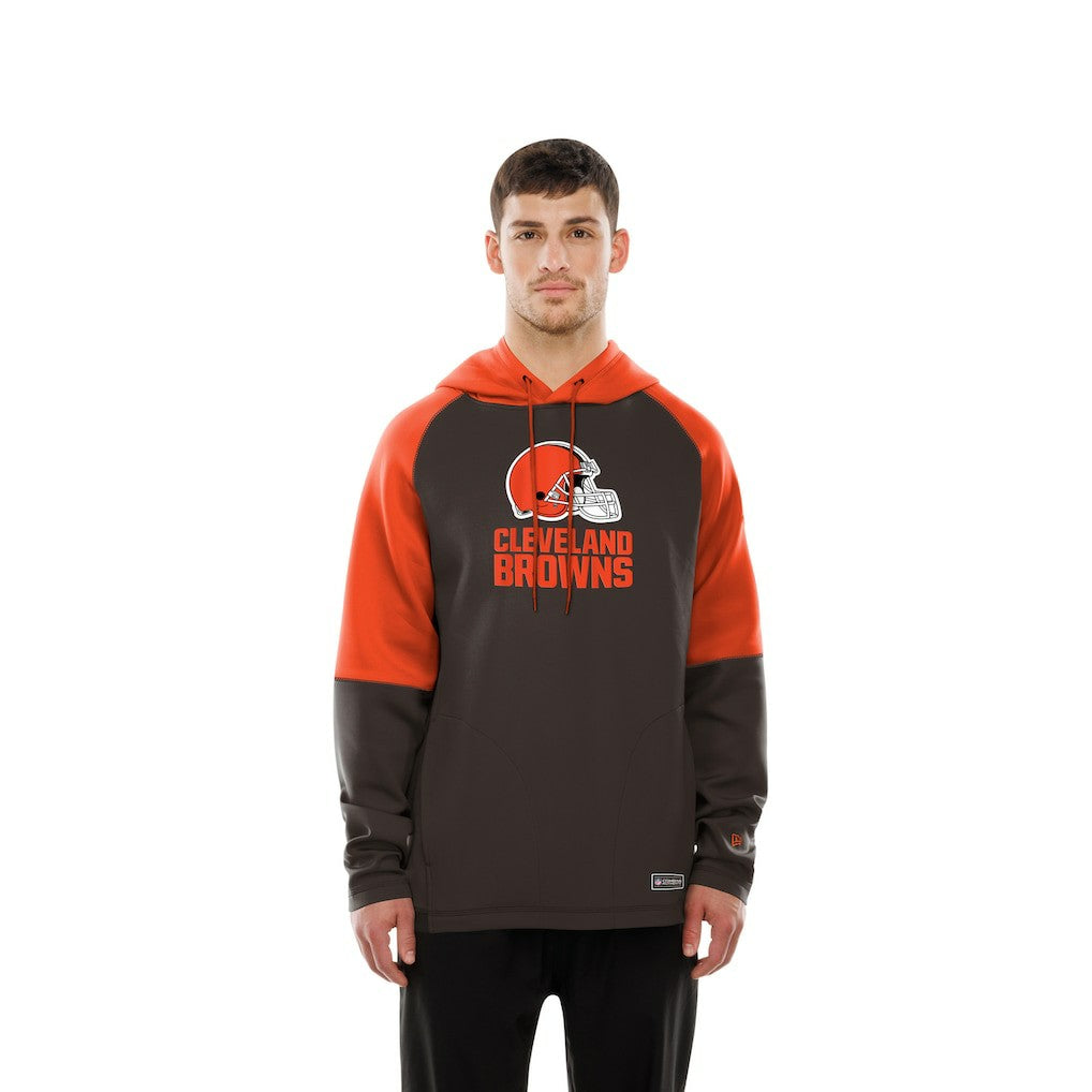 Cleveland Browns Combine Authentic Color Block Raglan Pullover Hoodie | NFL Outlet