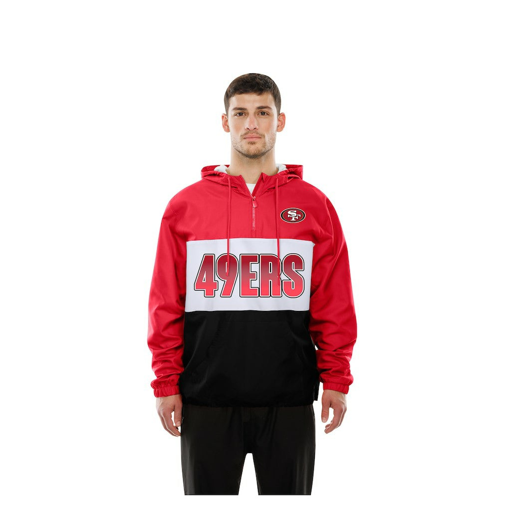 San Francisco 49ers Ripstop Quarter-Zip Hooded Windbreaker | NFL Hot