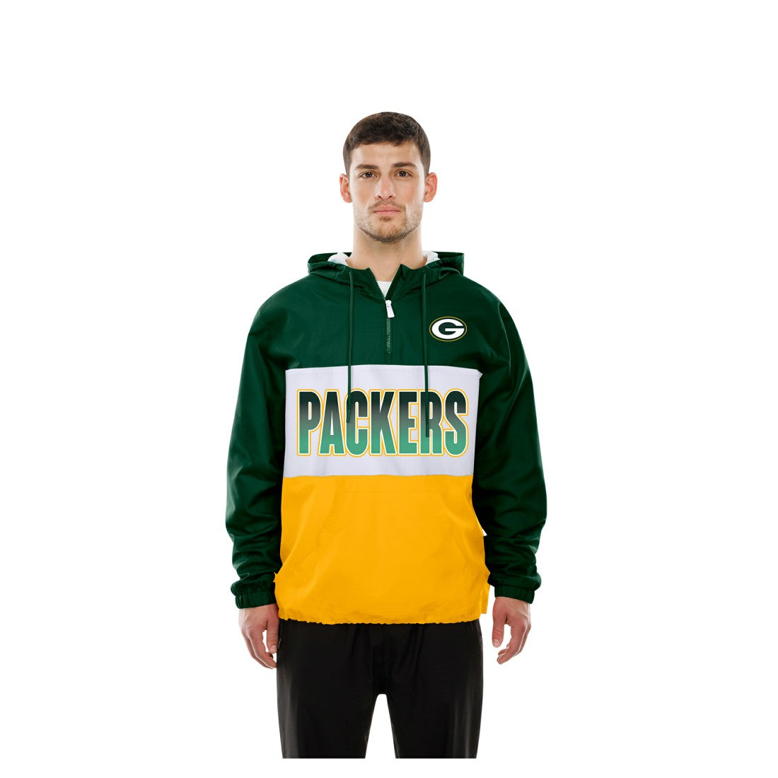 Green Bay Packers Ripstop Quarter-Zip Hooded Windbreaker | NFL On sale