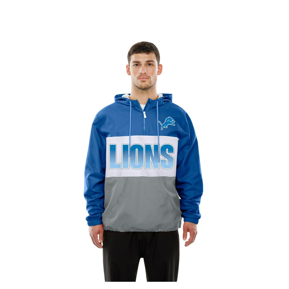 Detroit Lions Ripstop Quarter-Zip Hooded Windbreaker | NFL On sale