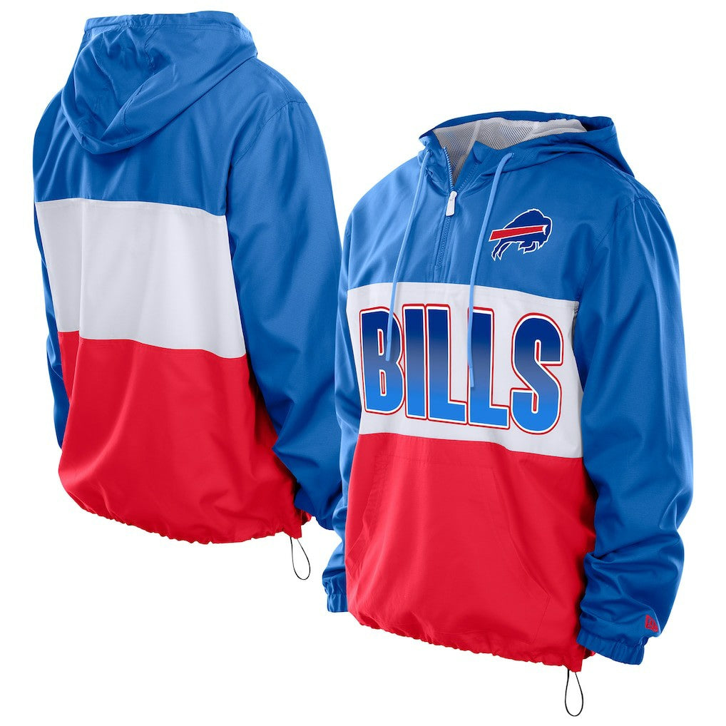 Buffalo Bills Ripstop Quarter-Zip Hooded Windbreaker | NFL Outlet