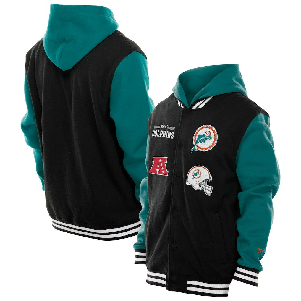 Miami Dolphins Full-Snap Fleece Hoodie Jacket | NFL New