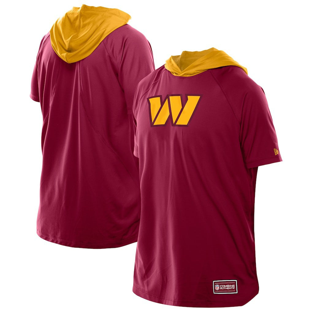 Washington Commanders Combine Authentic Hooded Raglan Short-Sleeve T-Shirt | NFL Hot