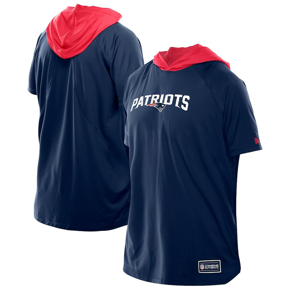 New England Patriots Combine Authentic Hooded Raglan Short-Sleeve T-Shirt | NFL Outlet