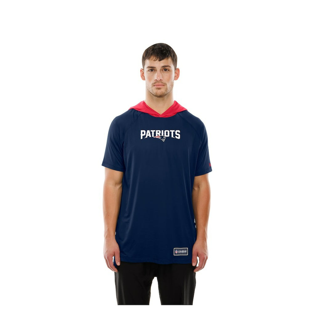 New England Patriots Combine Authentic Hooded Raglan Short-Sleeve T-Shirt | NFL Outlet
