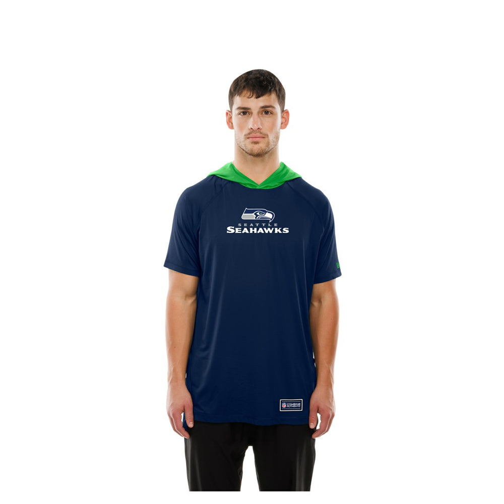 Seattle Seahawks Combine Authentic Hooded Raglan Short-Sleeve T-Shirt | NFL Discount