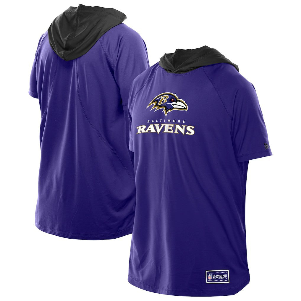 Baltimore Ravens Combine Authentic Hooded Raglan Short-Sleeve T-Shirt | NFL Sale