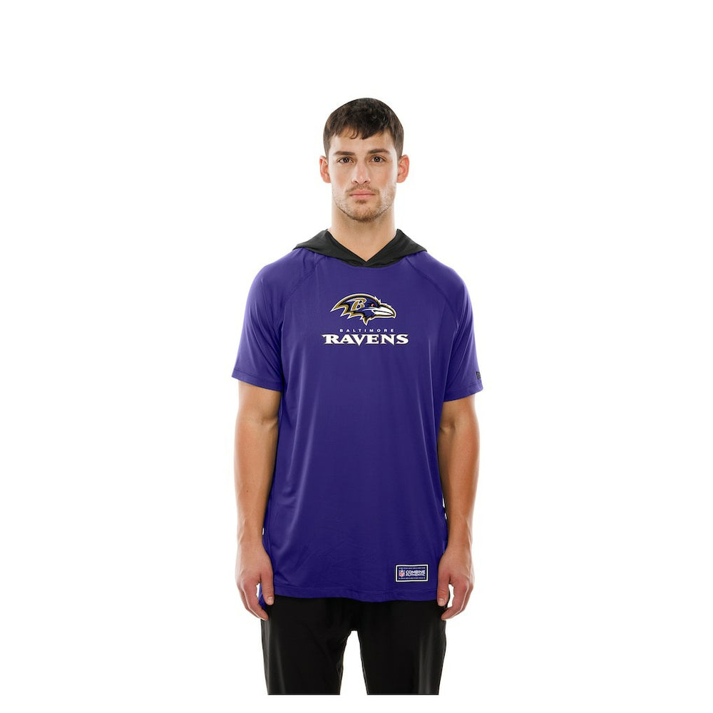 Baltimore Ravens Combine Authentic Hooded Raglan Short-Sleeve T-Shirt | NFL Sale