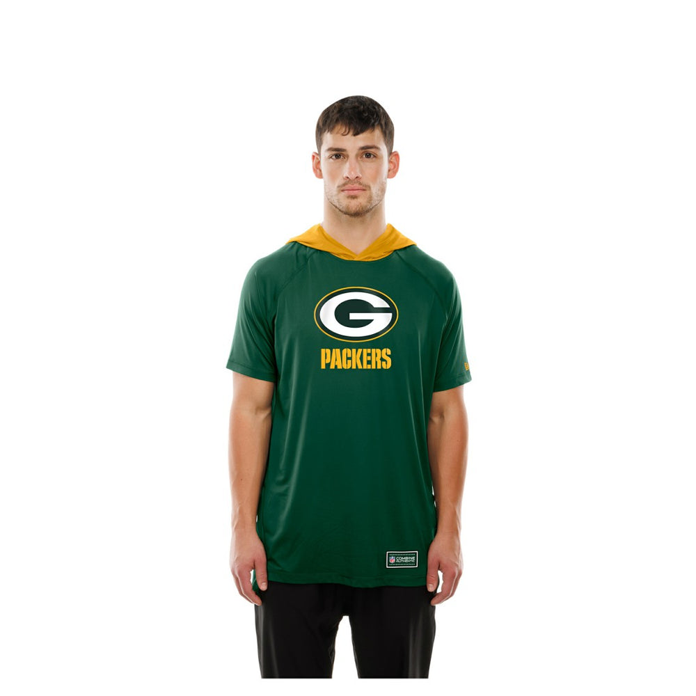 Green Bay Packers Combine Authentic Hooded Raglan Short-Sleeve T-Shirt | NFL Sale