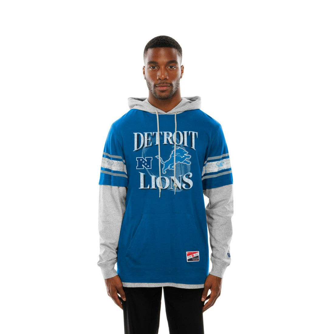 Detroit Lions Twofer Layered Long Sleeve Hoodie T-Shirt | NFL Outlet