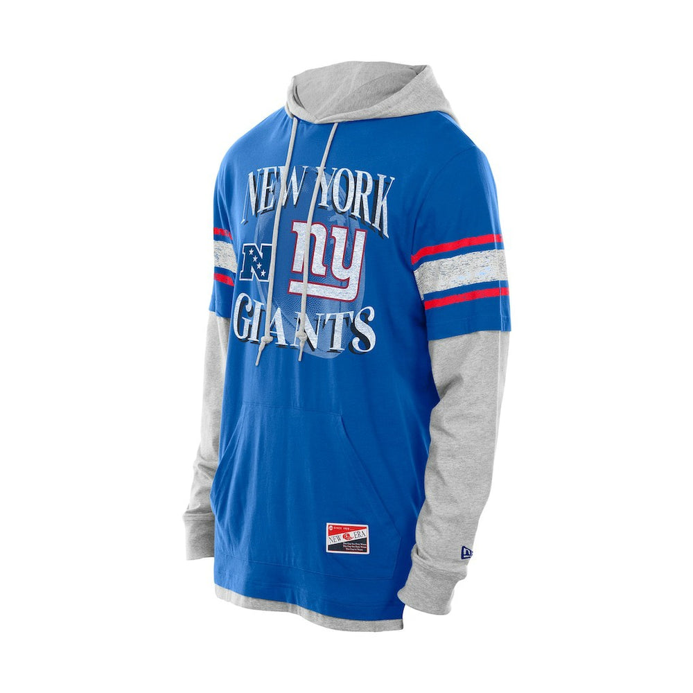 New York Giants Twofer Layered Long Sleeve Hoodie T-Shirt | NFL Outlet
