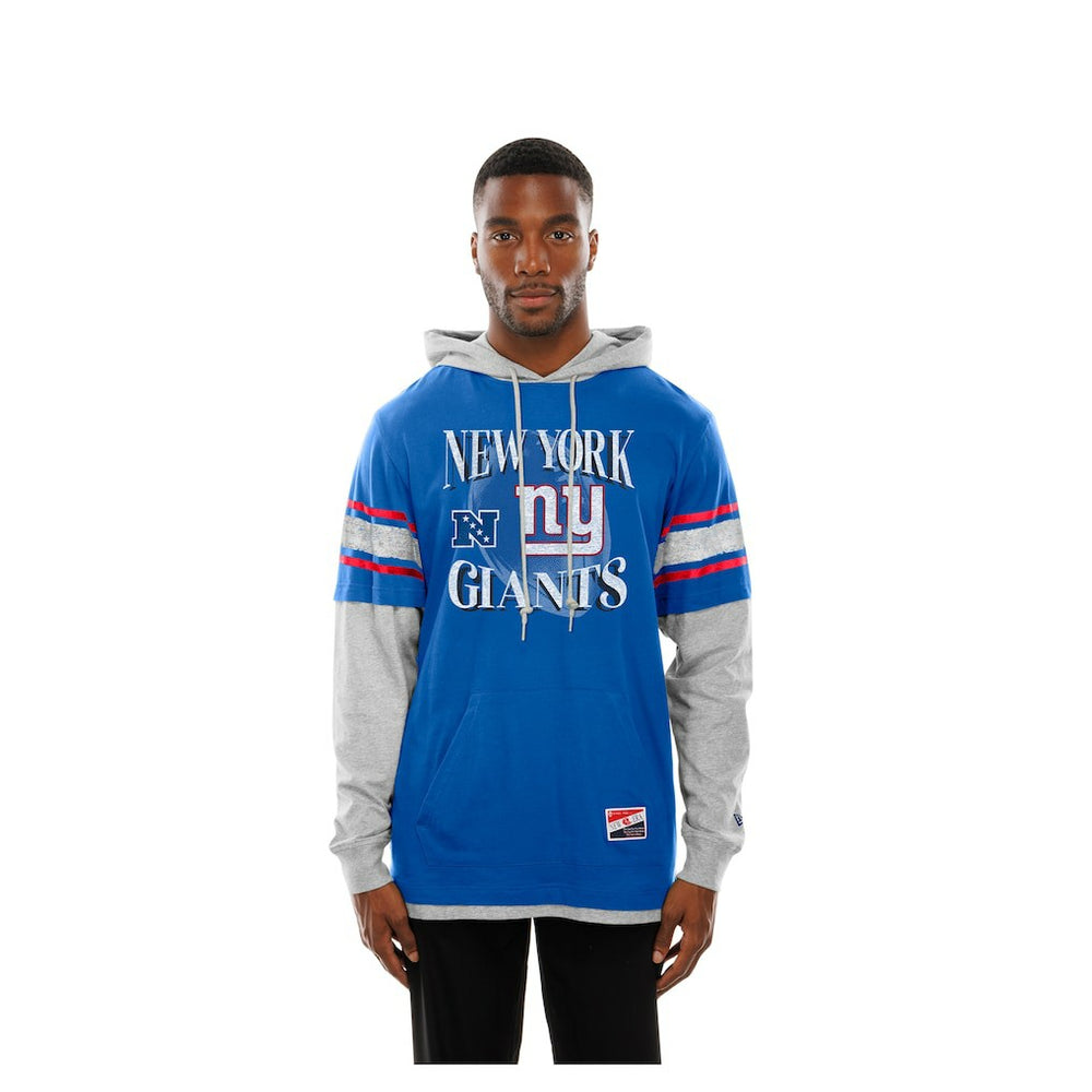 New York Giants Twofer Layered Long Sleeve Hoodie T-Shirt | NFL Outlet