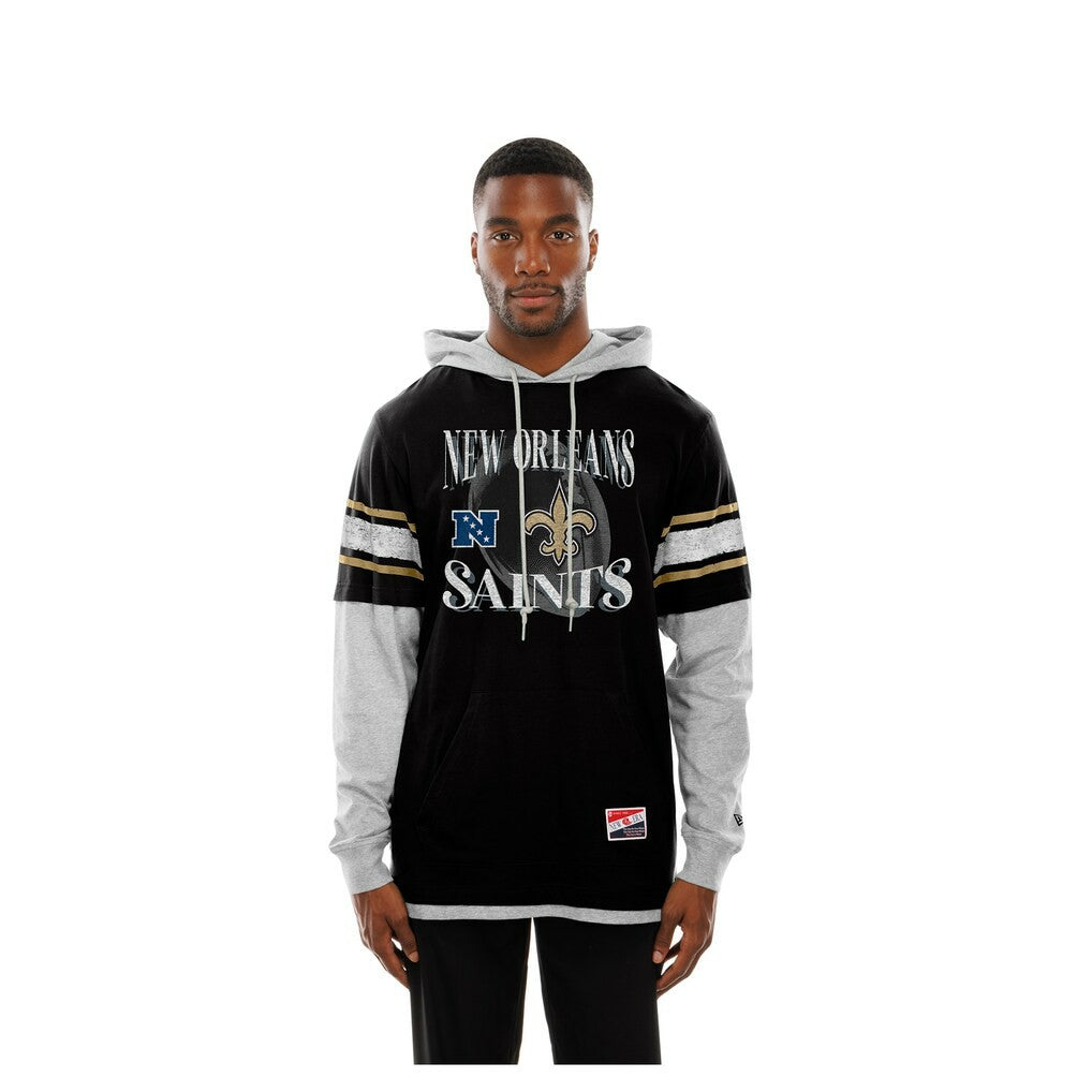 New Orleans Saints Twofer Layered Long Sleeve Hoodie T-Shirt | NFL US