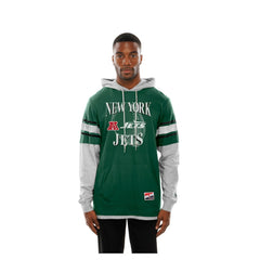 New York Jets Twofer Layered Long Sleeve Hoodie T-Shirt | NFL Discount