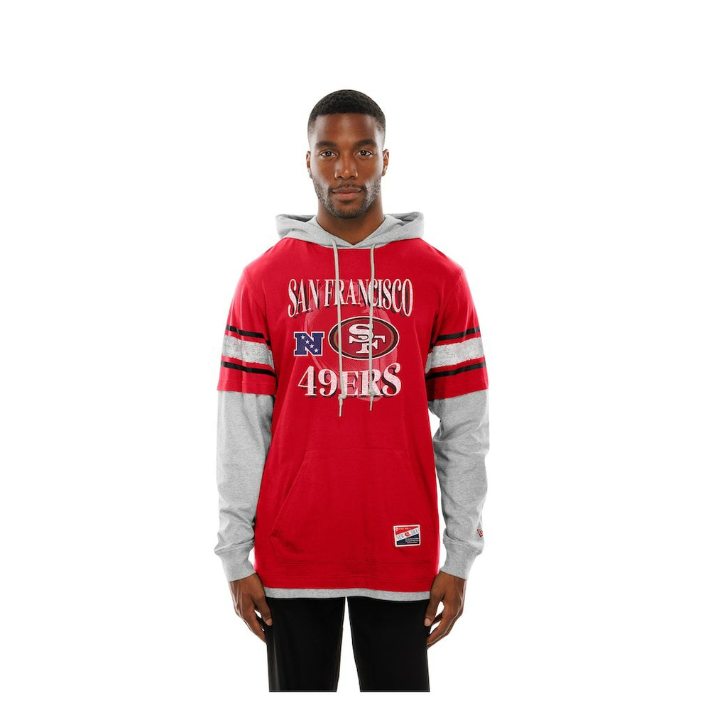San Francisco 49ers Twofer Layered Long Sleeve Hoodie T-Shirt | NFL Discount