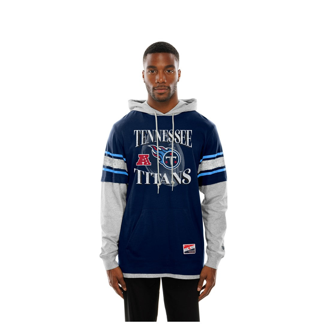 Tennessee Titans Twofer Layered Long Sleeve Hoodie T-Shirt | NFL On sale