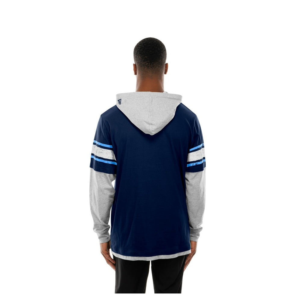 Tennessee Titans Twofer Layered Long Sleeve Hoodie T-Shirt | NFL On sale