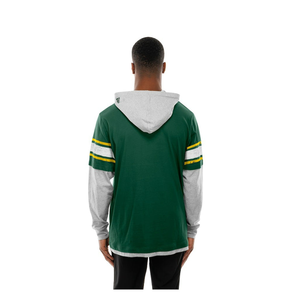 Green Bay Packers Twofer Layered Long Sleeve Hoodie T-Shirt | NFL Discount