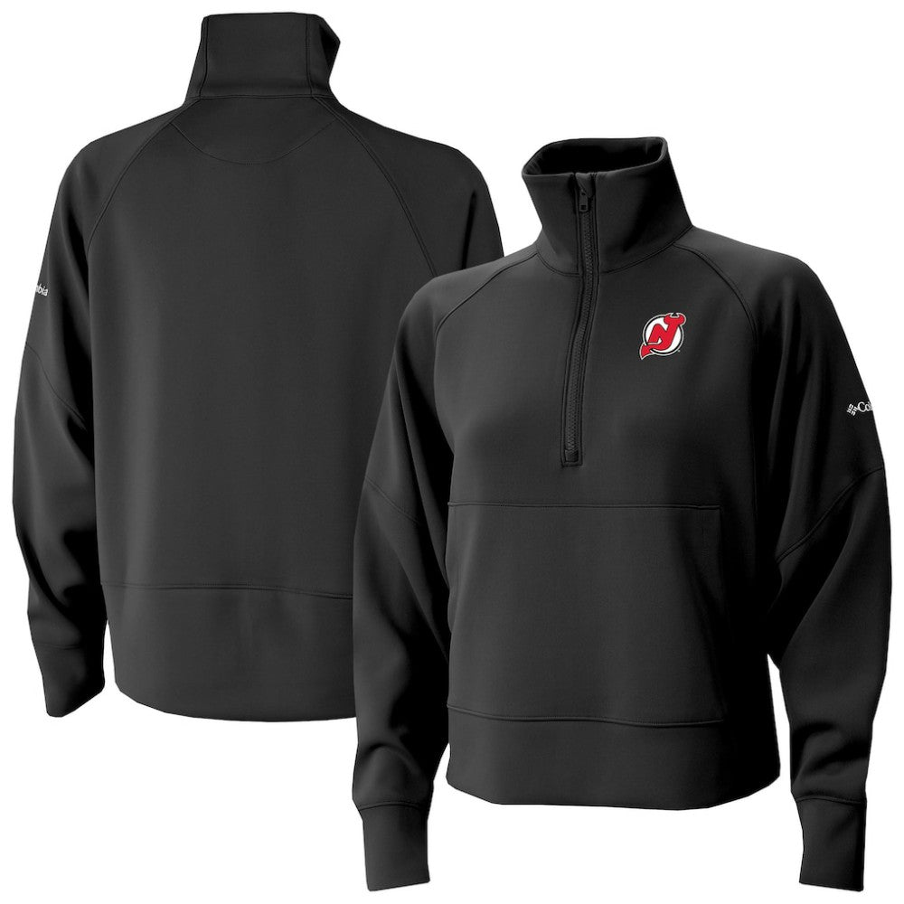 New Jersey Devils Columbia Women's Wickhams Hills Raglan Omni-Wick Half-Zip Pullover -  NHL Jerseys