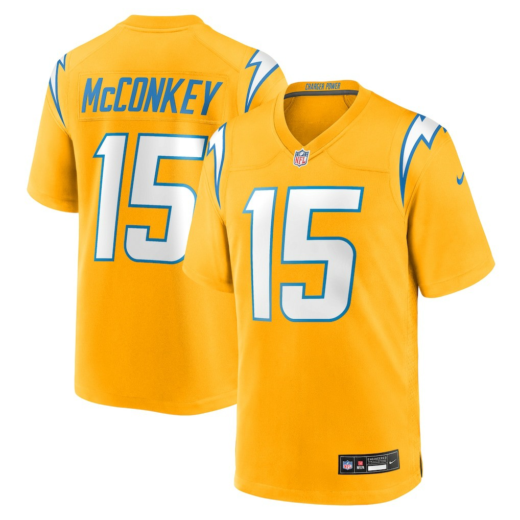 Los Angeles Chargers Ladd McConkey  Alternate Charger Power Game Player Jersey | NFL Hot