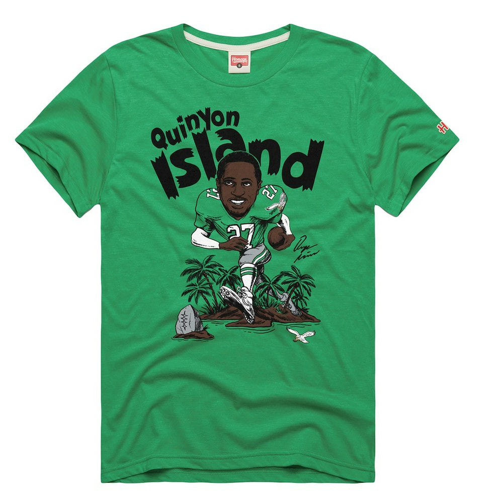 Philadelphia Eagles Quinyon Mitchell  Homage Unisex Caricature Player Tri-Blend T-Shirt | NFL New