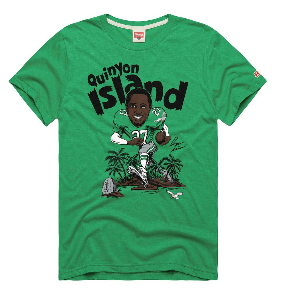 Philadelphia Eagles Quinyon Mitchell  Homage Unisex Caricature Player Tri-Blend T-Shirt | NFL New