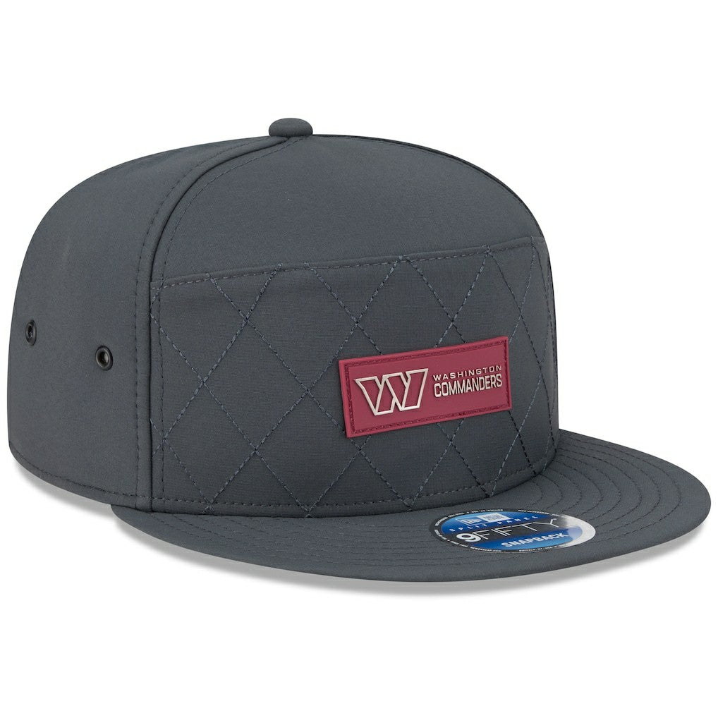 Washington Commanders 2025 Sideline Cold Weather Split Panel 9FIFTY Snapback Hat | NFL Hot