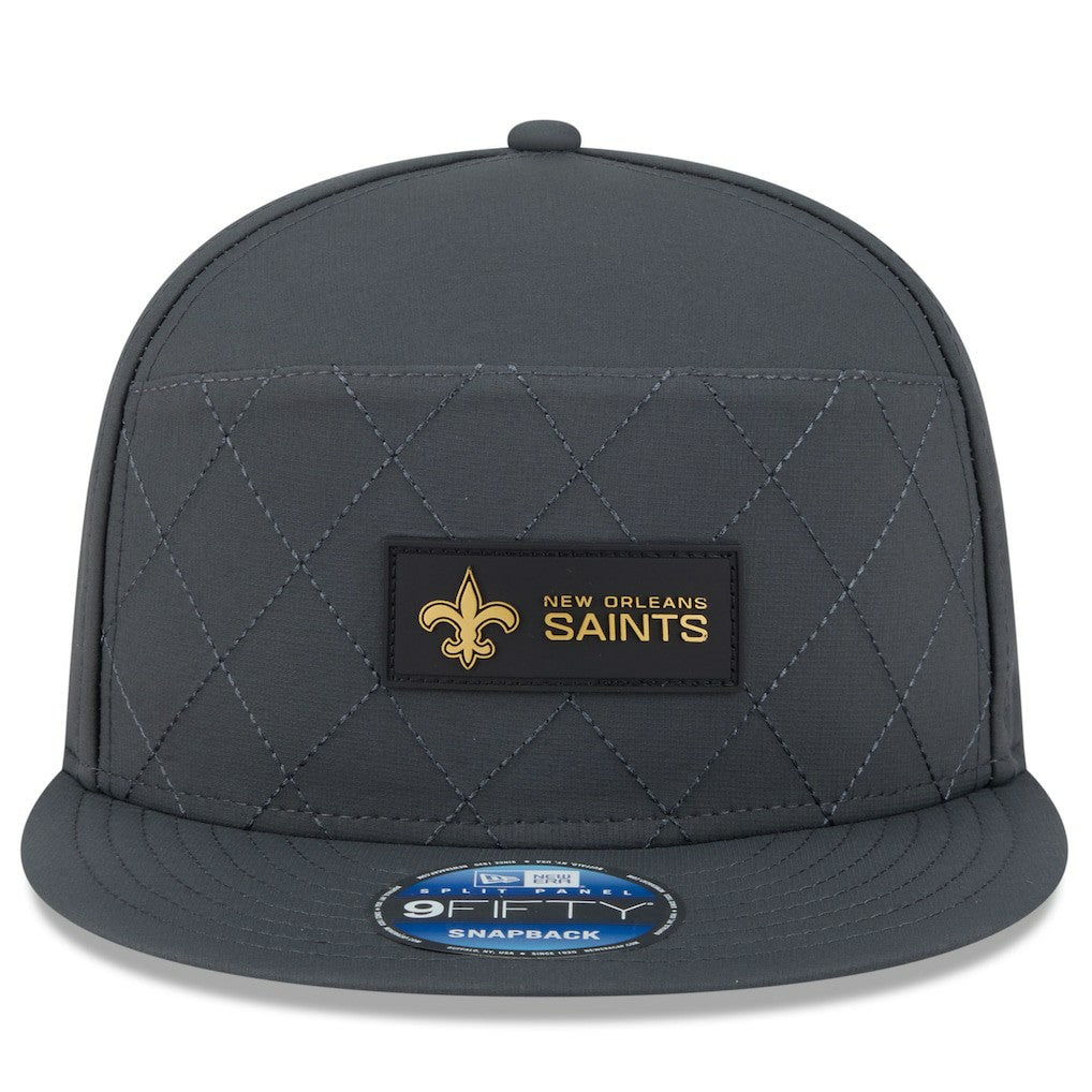 New Orleans Saints 2025 Sideline Cold Weather Split Panel 9FIFTY Snapback Hat | NFL Online