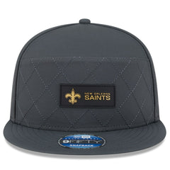 New Orleans Saints 2025 Sideline Cold Weather Split Panel 9FIFTY Snapback Hat | NFL Online