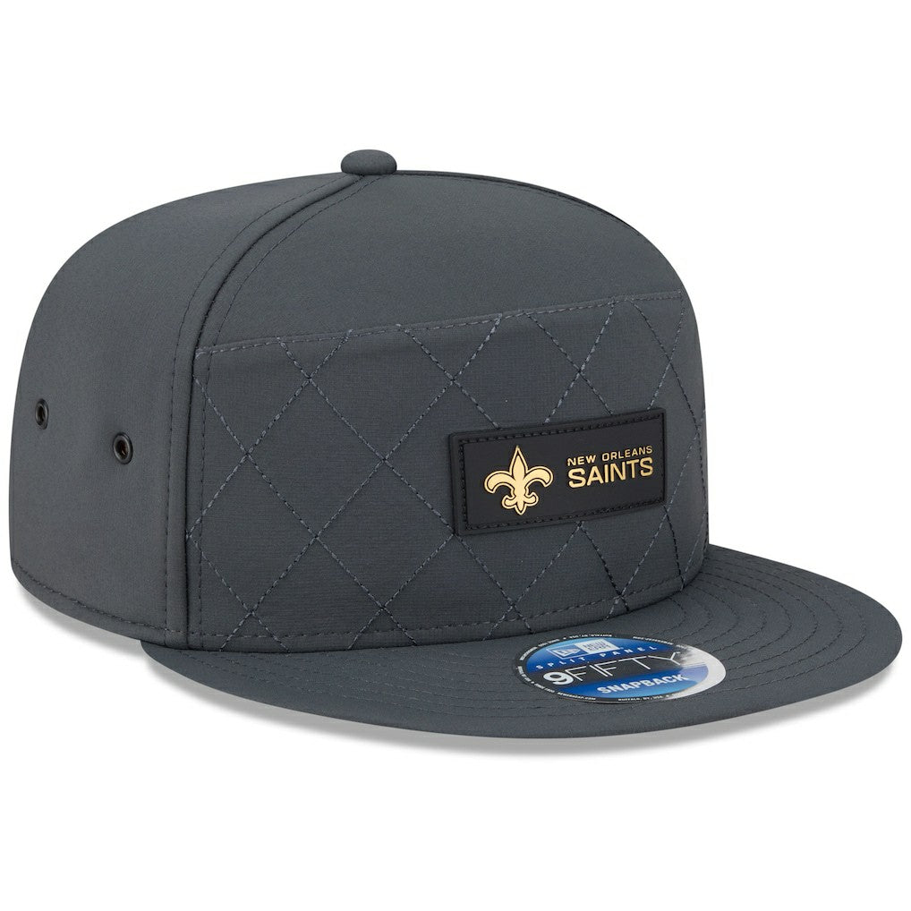 New Orleans Saints 2025 Sideline Cold Weather Split Panel 9FIFTY Snapback Hat | NFL Online