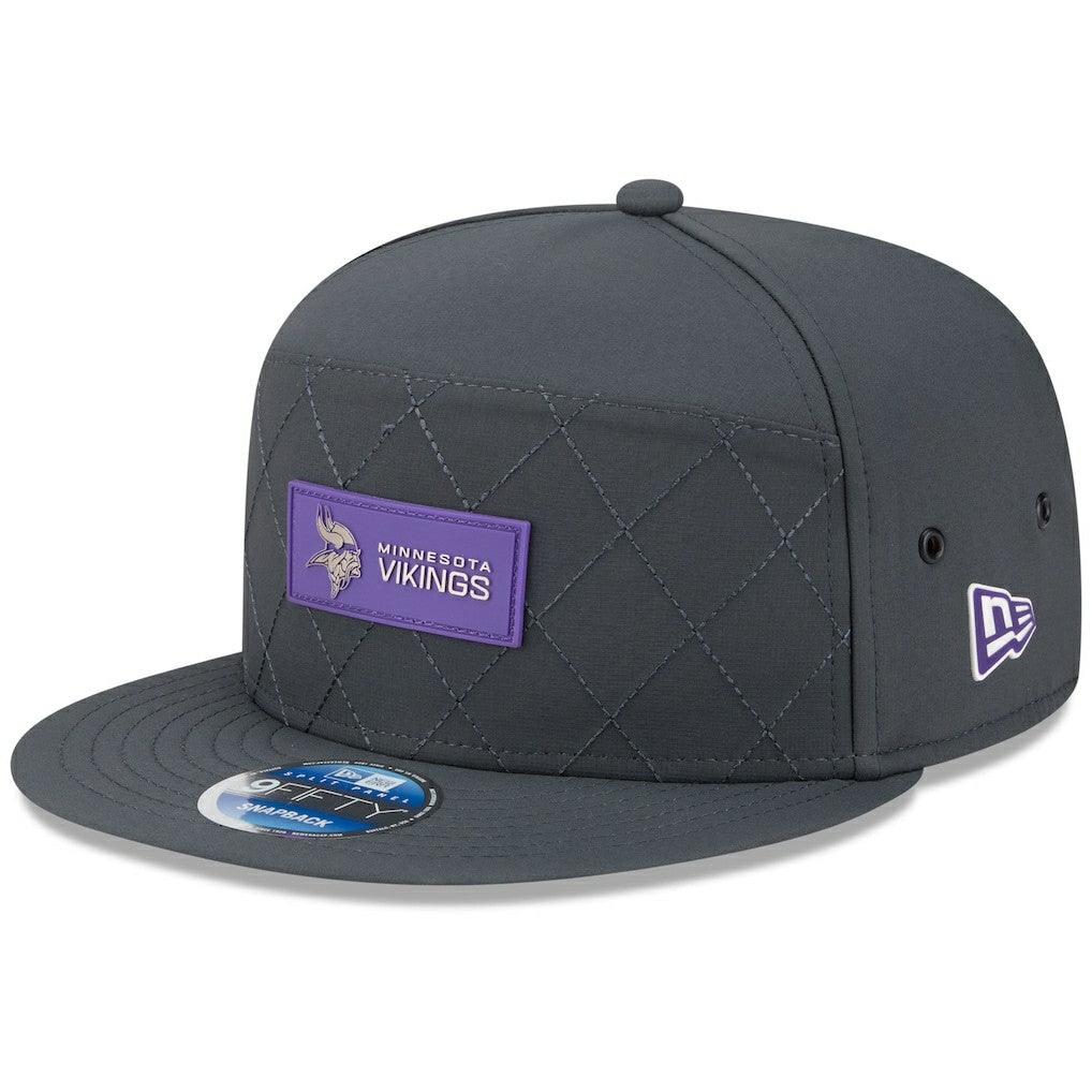 Minnesota Vikings 2025 Sideline Cold Weather Split Panel 9FIFTY Snapback Hat | NFL Near me