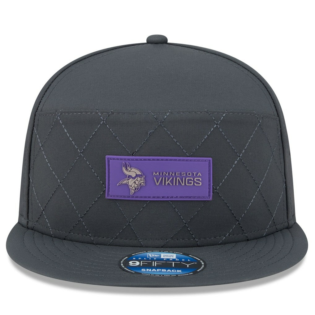 Minnesota Vikings 2025 Sideline Cold Weather Split Panel 9FIFTY Snapback Hat | NFL Near me