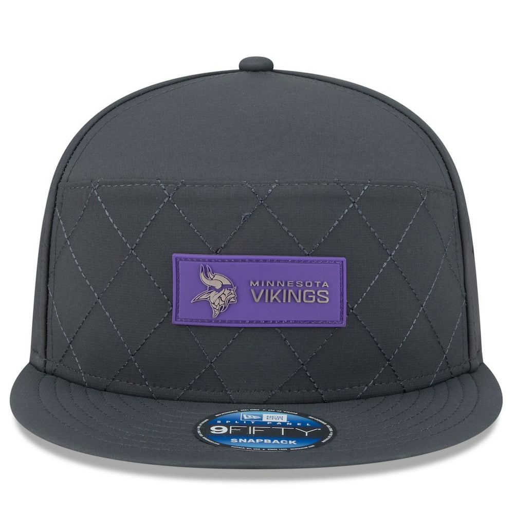 Minnesota Vikings 2025 Sideline Cold Weather Split Panel 9FIFTY Snapback Hat | NFL Near me
