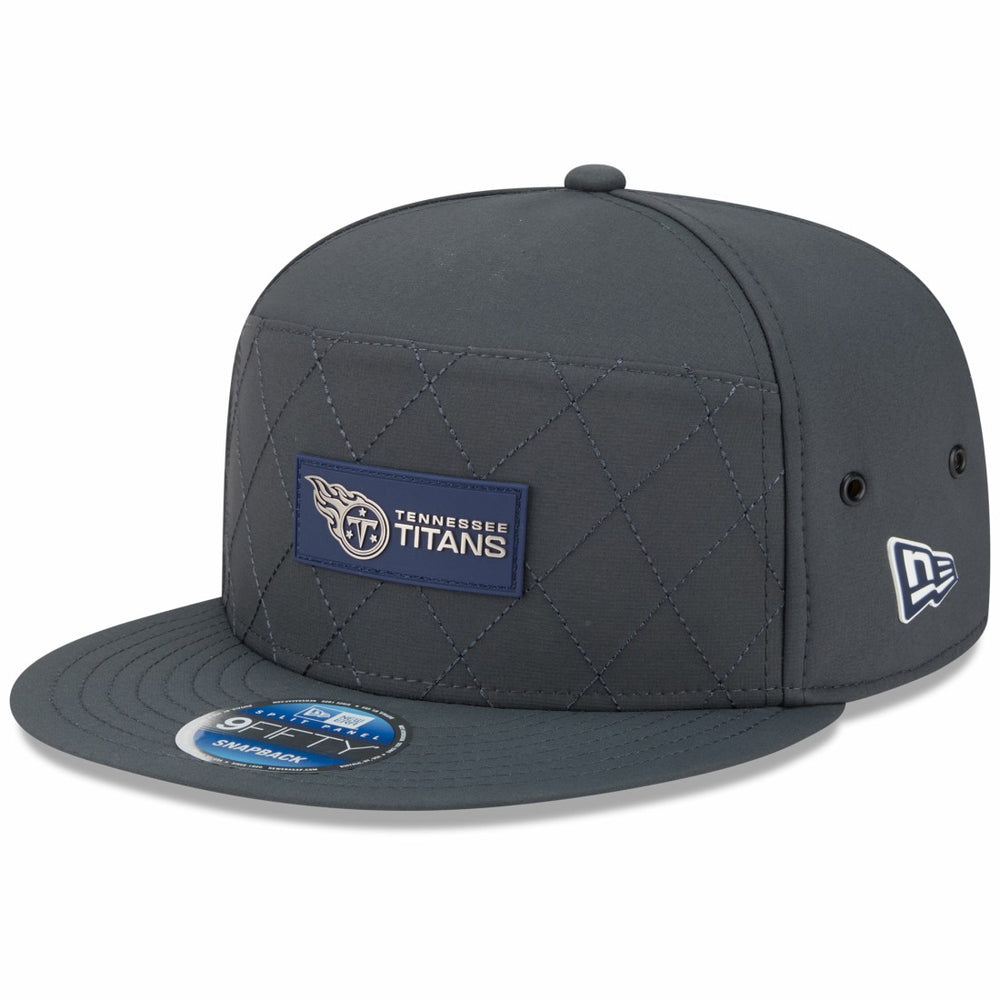 Tennessee Titans 2025 Sideline Cold Weather Split Panel 9FIFTY Snapback Hat | NFL On sale