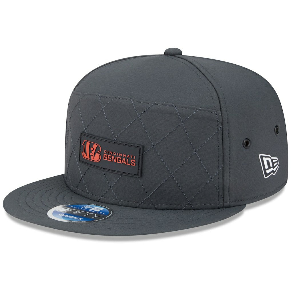 Cincinnati Bengals 2025 Sideline Cold Weather Split Panel 9FIFTY Snapback Hat | NFL Online