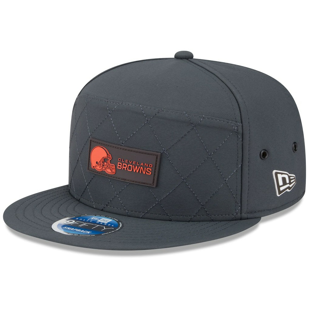 Cleveland Browns 2025 Sideline Cold Weather Split Panel 9FIFTY Snapback Hat | NFL US