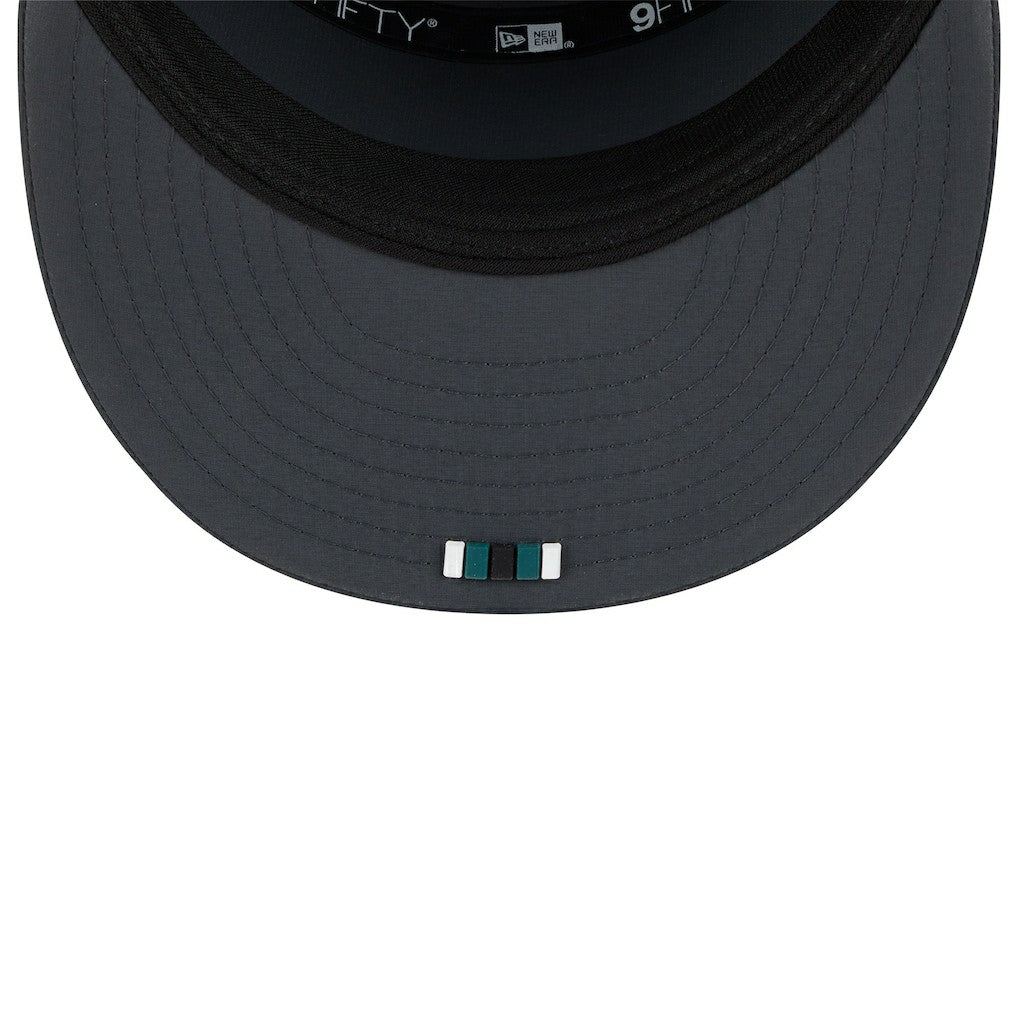 Philadelphia Eagles 2025 Sideline Cold Weather Split Panel 9FIFTY Snapback Hat | NFL Discount