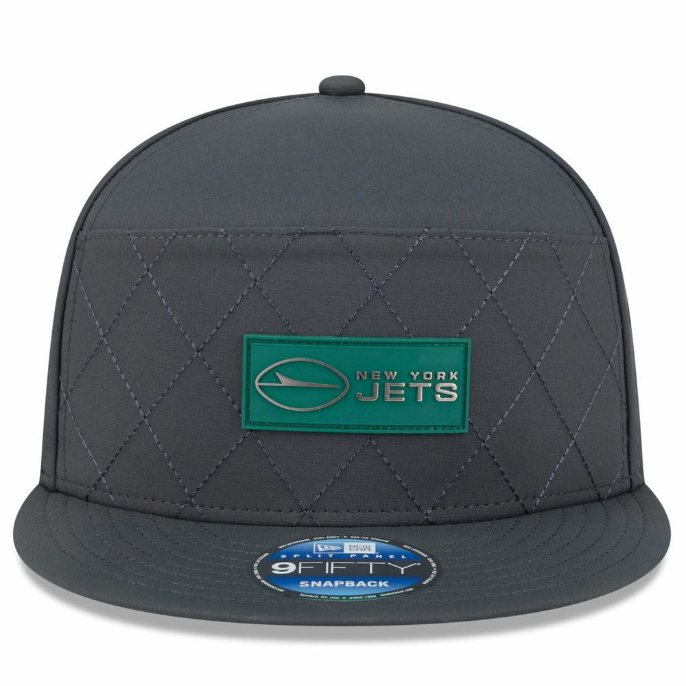 New York Jets 2025 Sideline Cold Weather Split Panel 9FIFTY Snapback Hat | NFL Hot