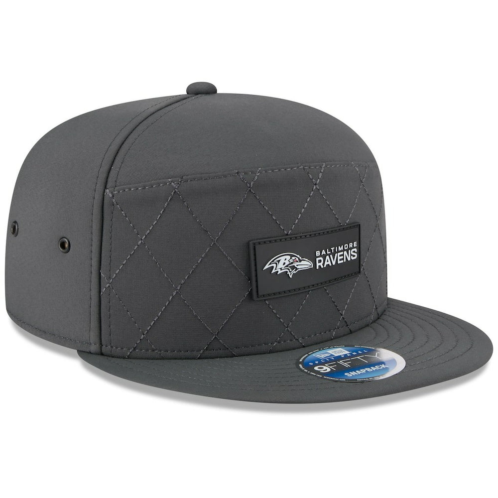 Baltimore Ravens 2025 Sideline Cold Weather Split Panel 9FIFTY Snapback Hat | NFL On sale