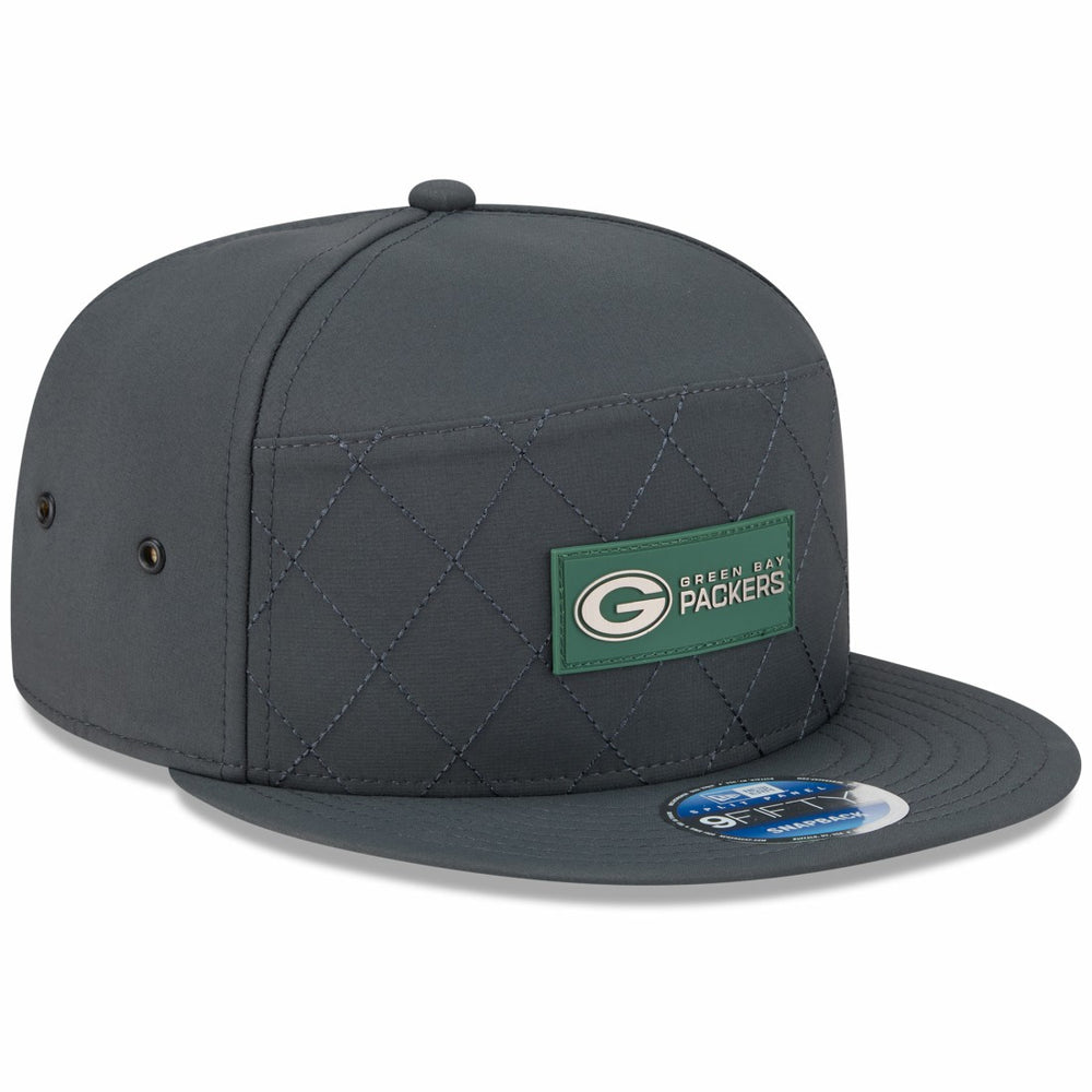 Green Bay Packers 2025 Sideline Cold Weather Split Panel 9FIFTY Snapback Hat | NFL New