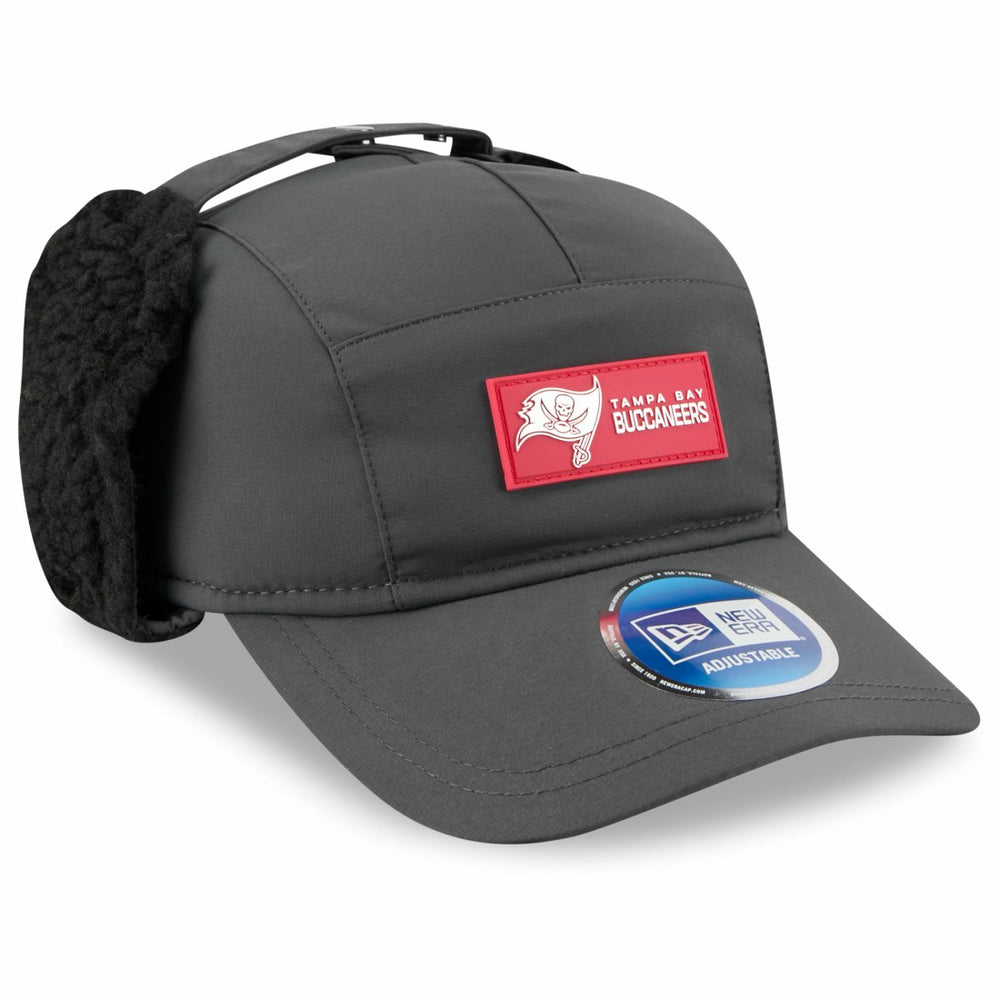 Tampa Bay Buccaneers 2025 Sideline Cold Weather Runner Dog Ear Adjustable Hat | NFL Hot